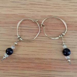 Gold Hoops with Dangle